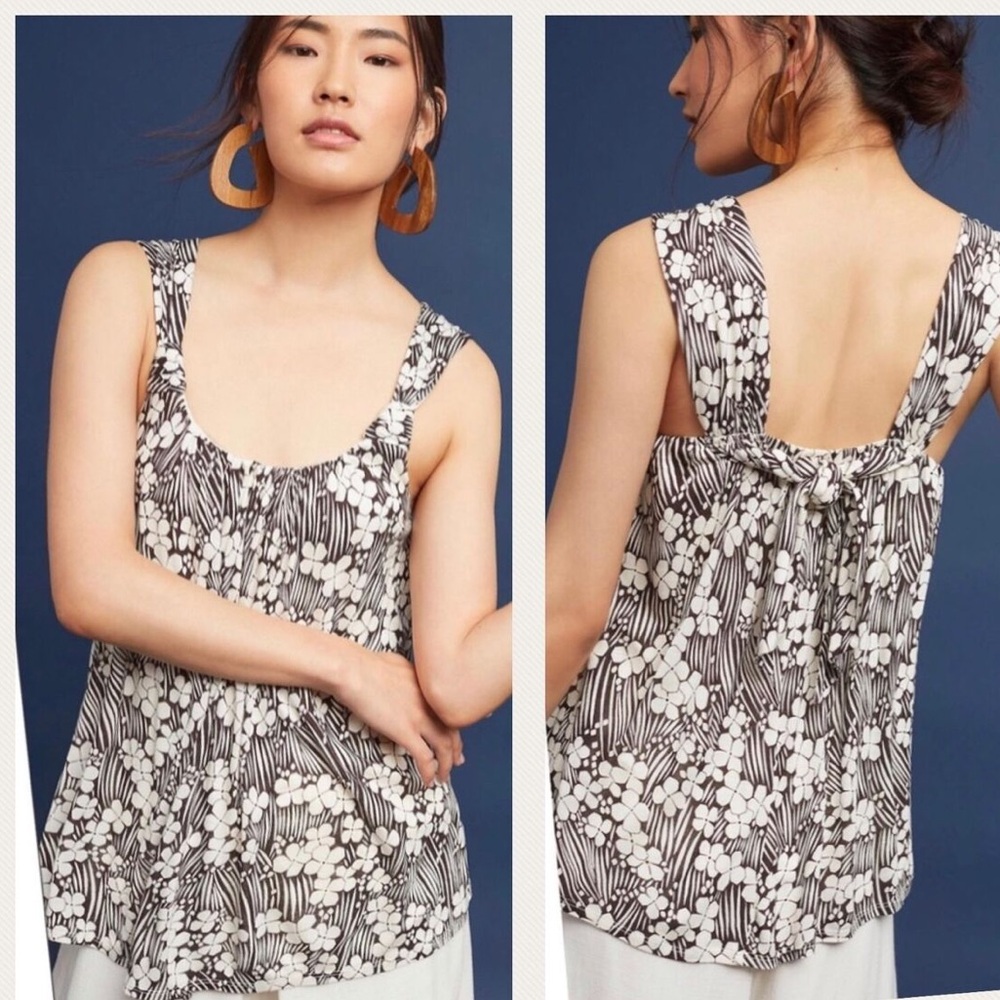Woman's Vanessa Virginia Small NWT Anthro Loan Floral Knit Tank Top Multi